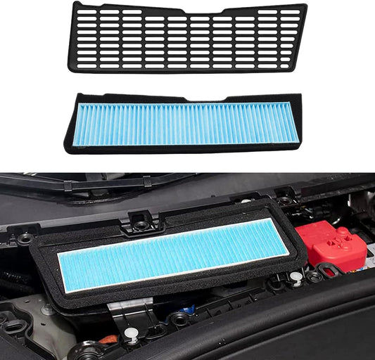 2 Pack Air Filter HEPA Replacement Accessories Compatible with Tesla Model 3 2025 2024 2023 2022 2021 Cabin Filter Kit Intake Protector Cover Adapter Exterior HEPA Intake Filter