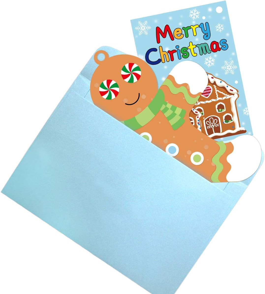 12 Gingerbread Man Craft Kit for Kids DIY Create Your Own Foam Gingerbread Man Ornament Self-Adhesive Sticker Sheets Fun Holiday Gifts