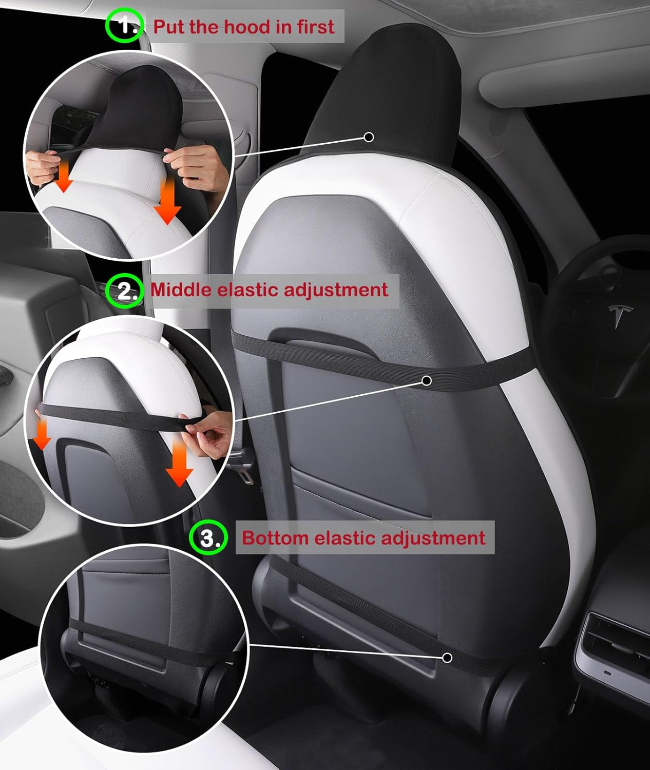 For Tesls Dog Seat Cover,Seat Protector for Tesla Model Y/3 Waterproof Child Seat Protect Accessories (1-Pack)