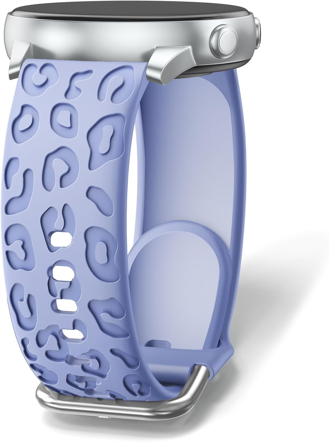 Leopard Engraved Bands Compatible with Samsung Galaxy Watch 6/5/Watch 4 40Mm 44Mm for Women, Samsung Galaxy Watch 5 Pro 45Mm/Galaxy Active 2/Galaxy Watch 3, 20Mm Soft Silicone Replacement Sport Strap
