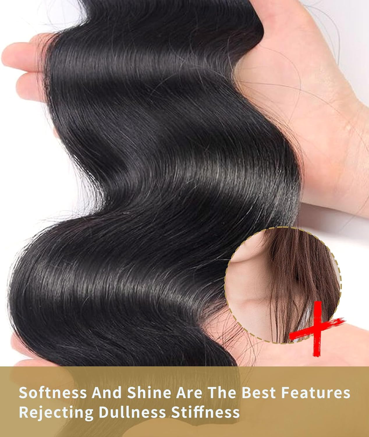 Bundles Human Hair Body Wave 20 22 24 Inch 3 Bundles Body Wave Bundles Human Hair 16A 100% Unprocessed Brazilian Virgin Hair Hair Extensions Weave Human Hair Raw Bundles Natural Black
