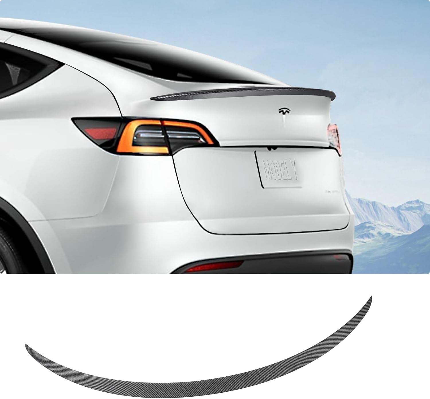 Spoiler for Tesla Model Y Rear Spoiler Wing ABS Material OEM Rear Trunk Lip Model Y Accessories Matte Black Custom Fit 2020-2025