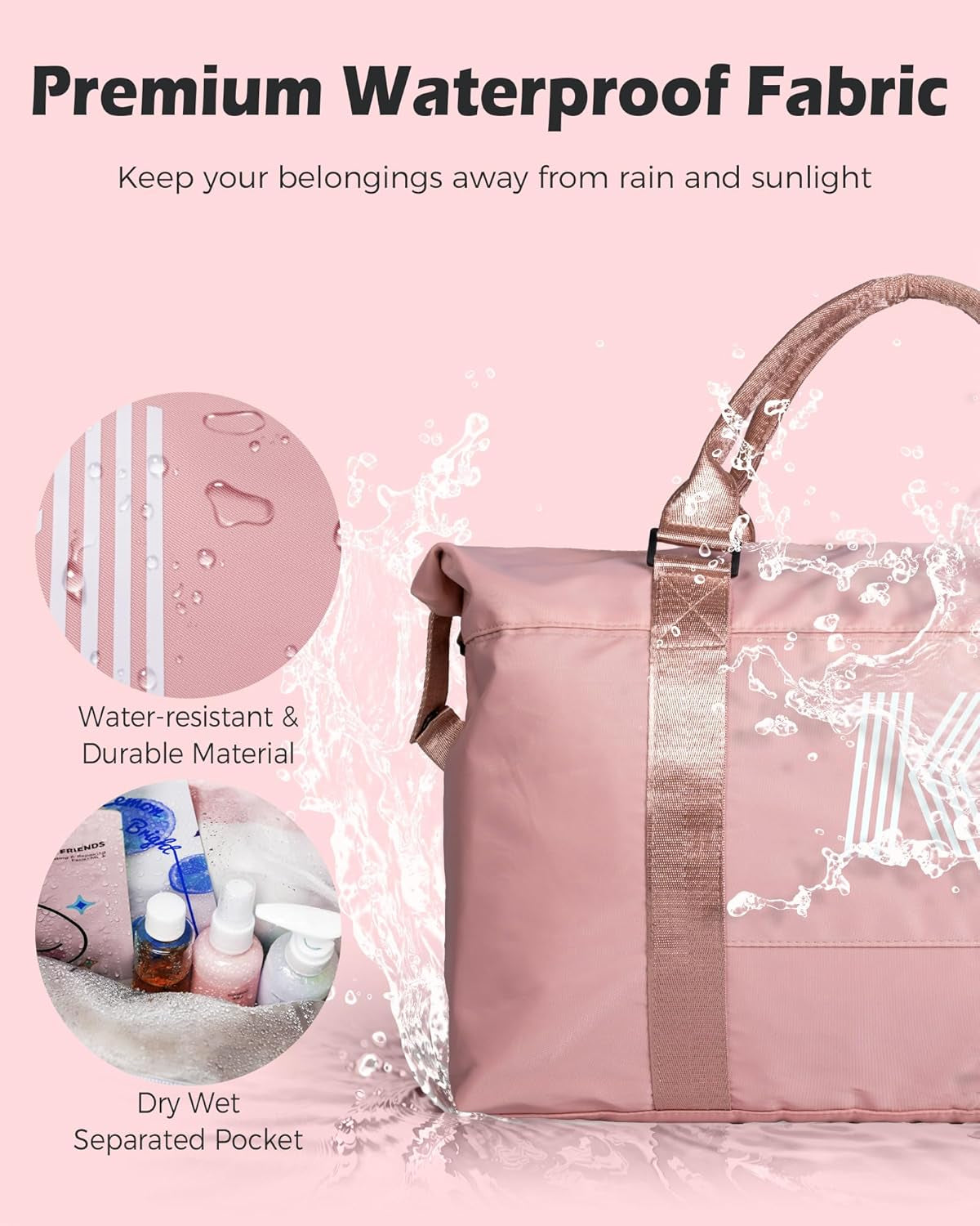 Bridesmaid Gifts, Teacher Appreciation Gift, Initial Travel Duffel Bag, Kids Duffel Bag,Personalized Weekender Bag, Birthday Gifts for Women Gifts for Teen Girls (Letter S)