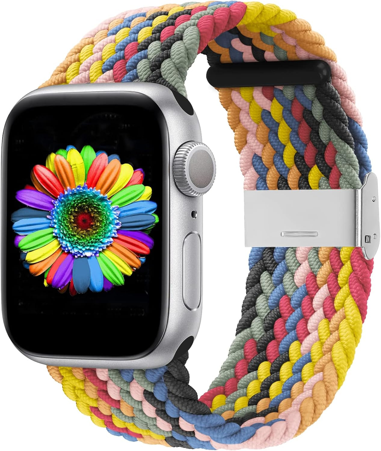 Compatible with Apple Watch Bands 44Mm 40Mm 38Mm 42Mm 41Mm 45Mm 46Mm 49Mm, Iwatch Bands Women Men,Adjustable Braided Solo Loop Elastic Sport Band for Iwatch Ultra SE Series 10/9/8/7/6/5/4