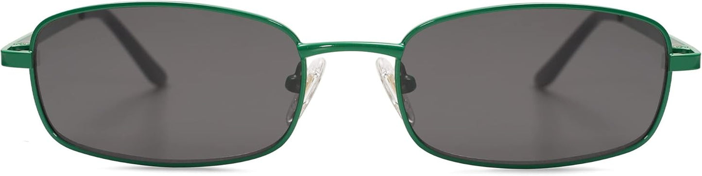 Small Y2K Narrow Rectangle Sunglasses Womens Mens Retro 80S 90S Skinny Sunnies SJ1187