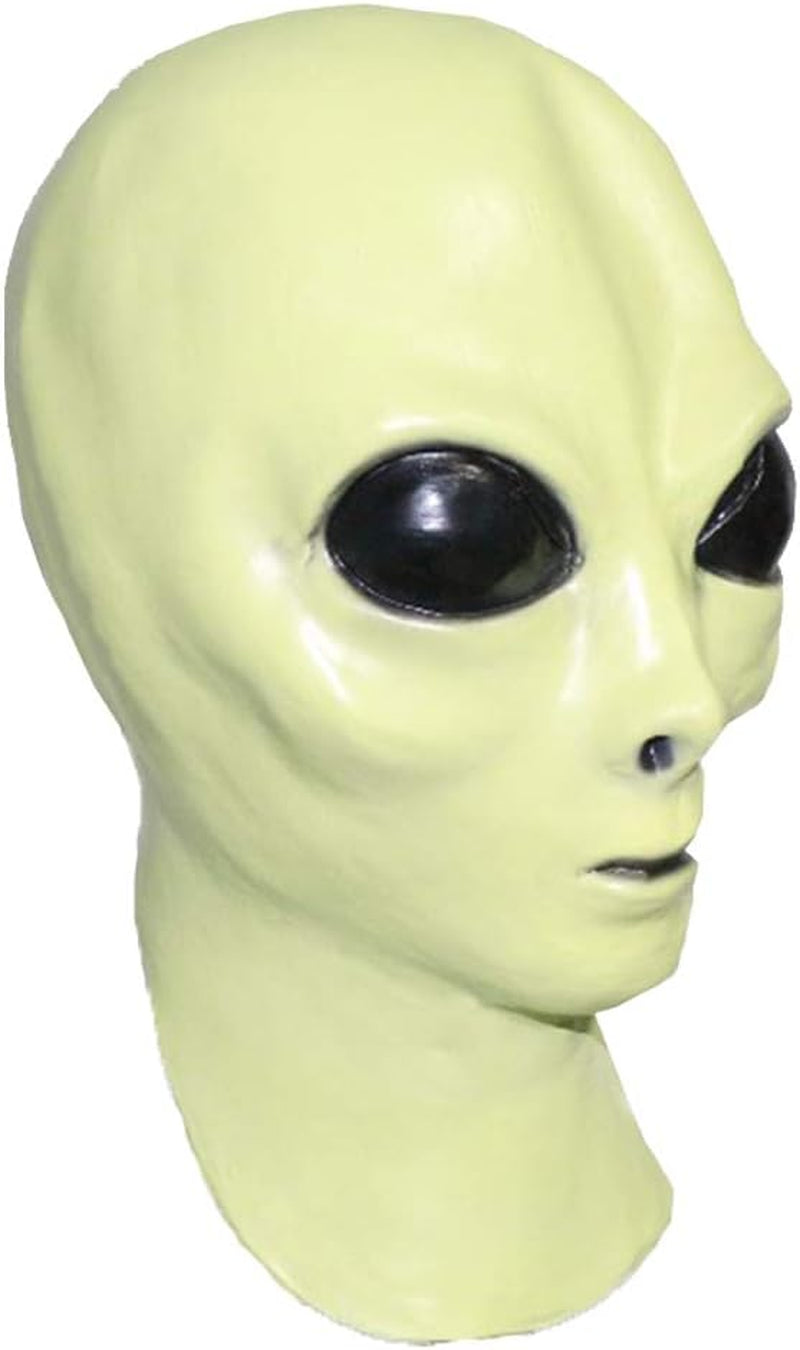 Realistic Alien Mask Latex Halloween Glow Effect Party Costume Carnival UFO Fancy Dress Multicoloured