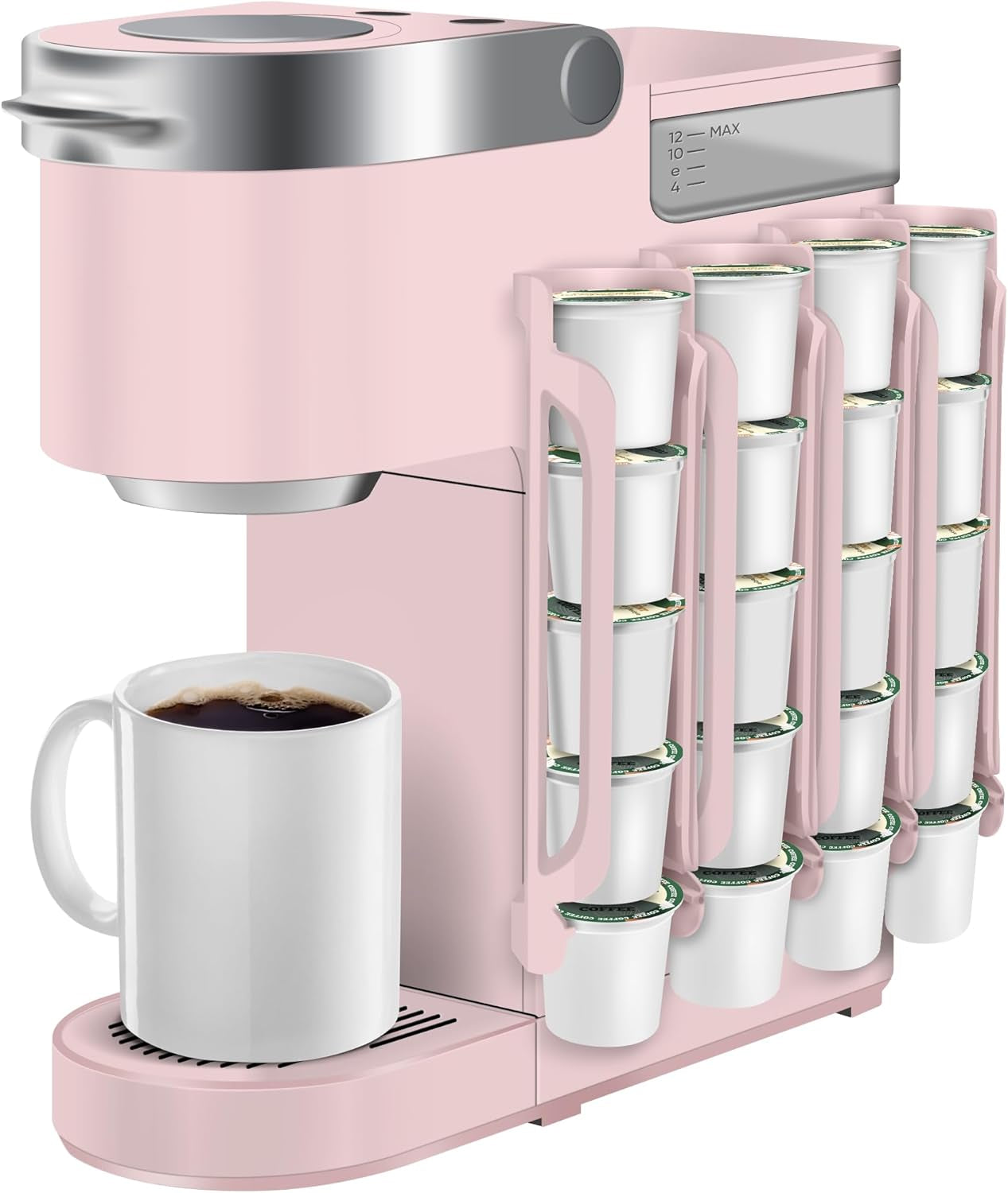 K Cup Holder for Keurig: Coffee Pod Holder for Counter Small Space - Kcup Holders for Wall Mount (2, Black)