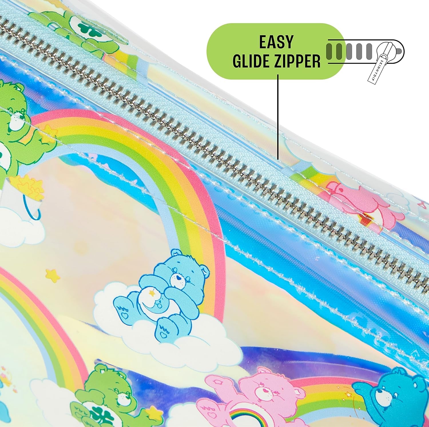 Wash Bag - Disney Care Bears Toiletry Bag, Clear Makeup Bag, Ideal for Cosmetics, Travel Accessories, Cute Toiletries Essentials Bag for Women, Girls, and Kids, Pencil Case UK