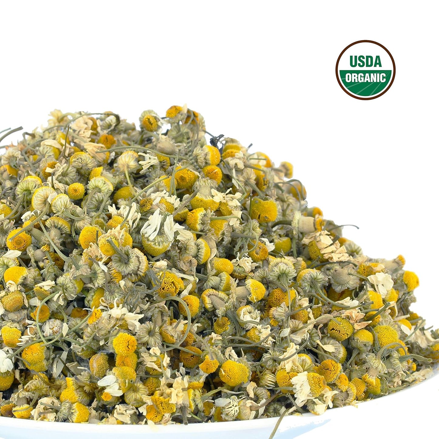 Chamomile Tea 1LB (16Oz) 100% CERTIFIED Organic (USDA Seal) Chamomile Flowers Herbal Tea (Matricaria Chamomilla) in 1 Lb Bulk Kraft BPA Free Resealable Bags from U.S. Wellness TLBH
