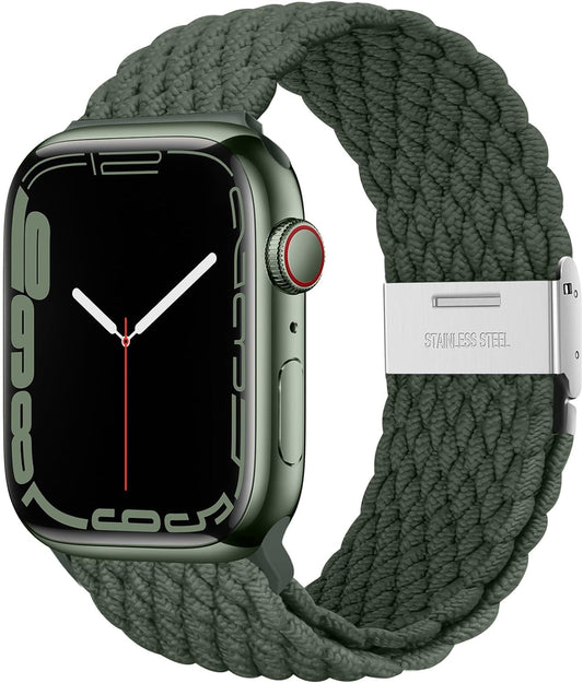 Compatible for Apple Watch Band 38Mm 40Mm 41Mm 42Mm 44Mm 45Mm 49Mm for Women Men,Stretchy Solo Loop Strap Adjustable Elastic Nylon Braided Wristband for Iwatch Series 9 8 7 6 SE 5 4 3 Ultra 2 1