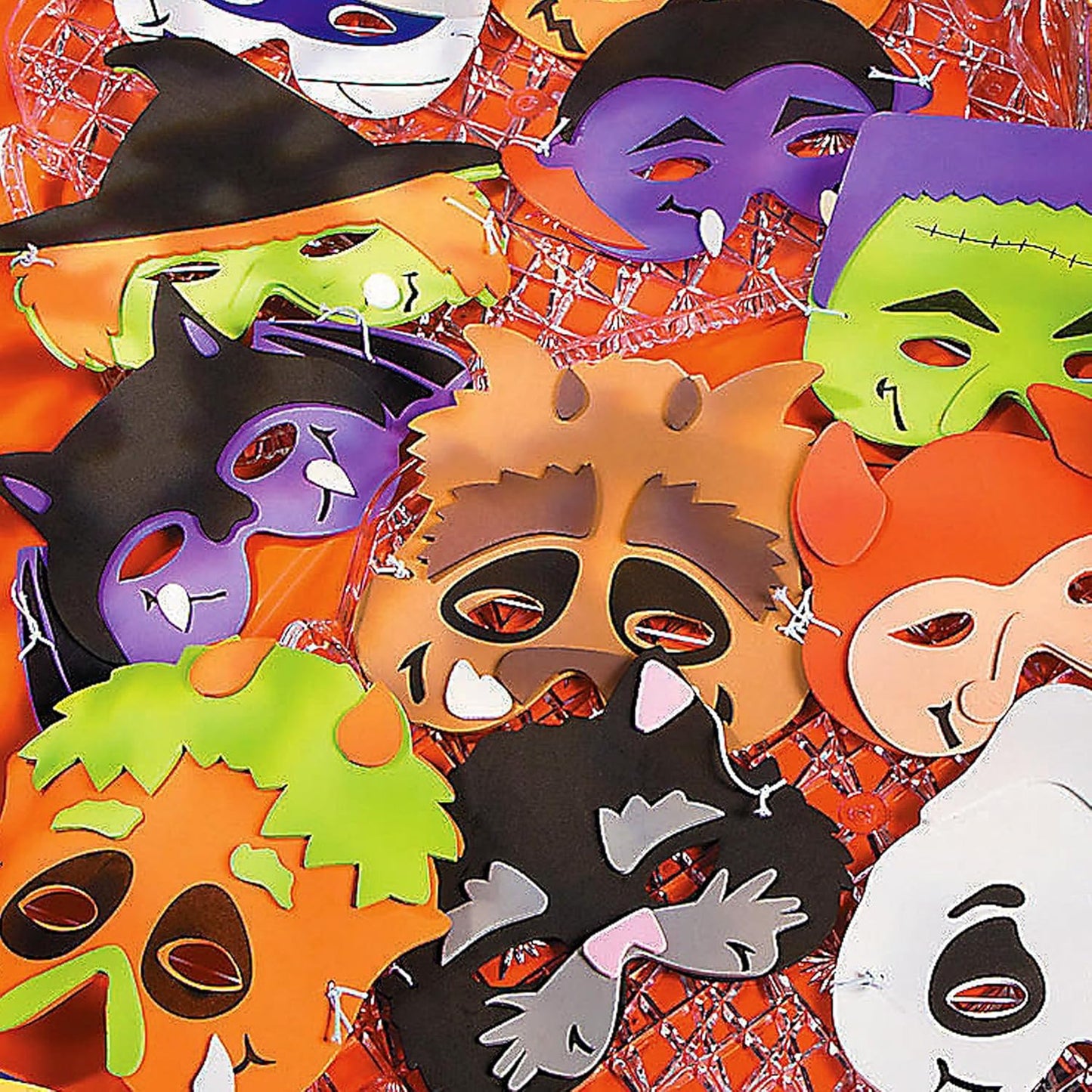Halloween Monster Masks Foam for Kids Halloween Party Favors 12 Foam Masks Halloween Kids Masks for Halloween Party Supplies Kids Halloween Costume Accessories 12 Spooky Designs Halloween Faces