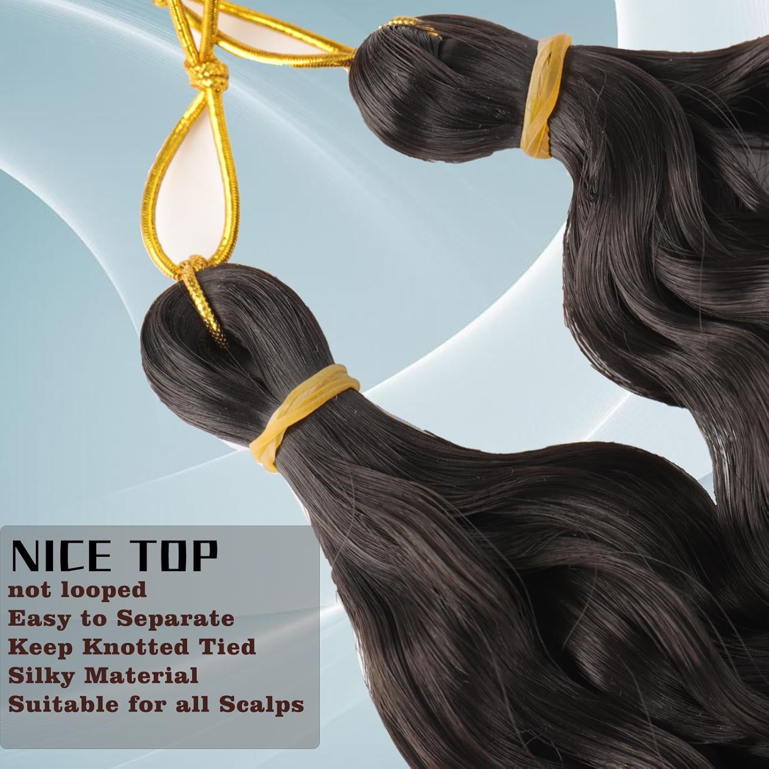 Deep Wave Crochet Hair for Black Women Curly Braiding Hair 24 Inch 2 Packs Ocean Wave Braiding Hair Extensions Soft Crul Crochet Hair for Boho Braids(24Inch, 2Pack, Black)…