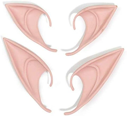 2 Pairs Elf Ear,Dress up Costume Soft Pointed Goblin Ears,Cosplay Halloween Party Dress up Elf Ears Cosplay Masquerade Accessories