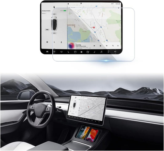 Car Screen Protector - HD Tempered Glass Screen Protecter Compatible with Tesla Model 3 & Tesla Model Y Accessories 2023-15"Anti Glare Screen Protector