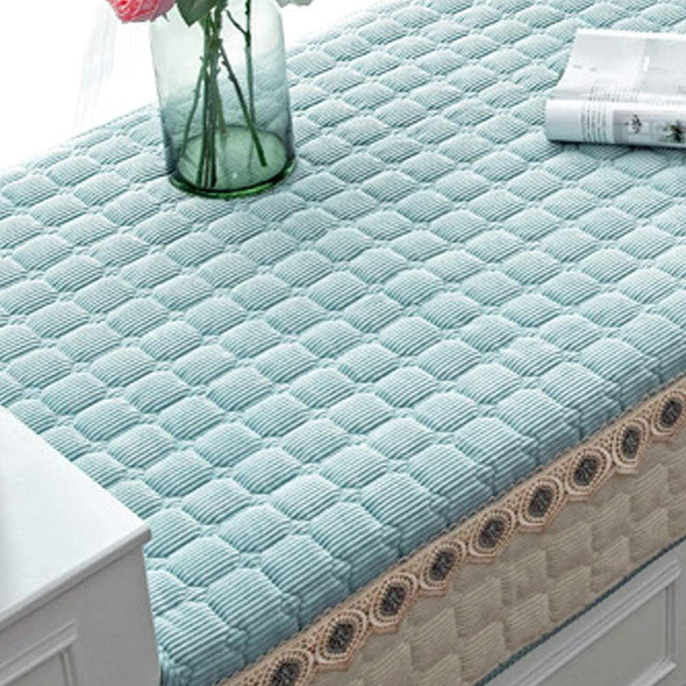 Bay Window Cushion Seat Indoor, Farmhouse Window Seat Cushions Indoor for Bedroom, Non Slip Pads/Bay Window Sill Bench Cushions, 27.55 X 59.05 Inches, Sky Blue