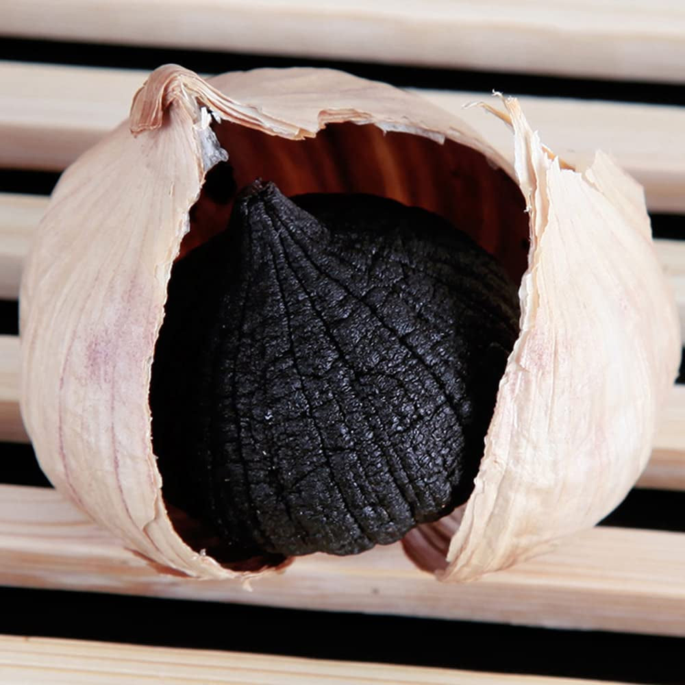 Black Garlic,Fermented Black Garlic,Allium Sativum,Heisuan,Black Garlic Organic,Whole Bulbs,Easy Peel,All Natural,Healthy Snack, Ready to Eat (250 G(0.55 Pound)) TLBH