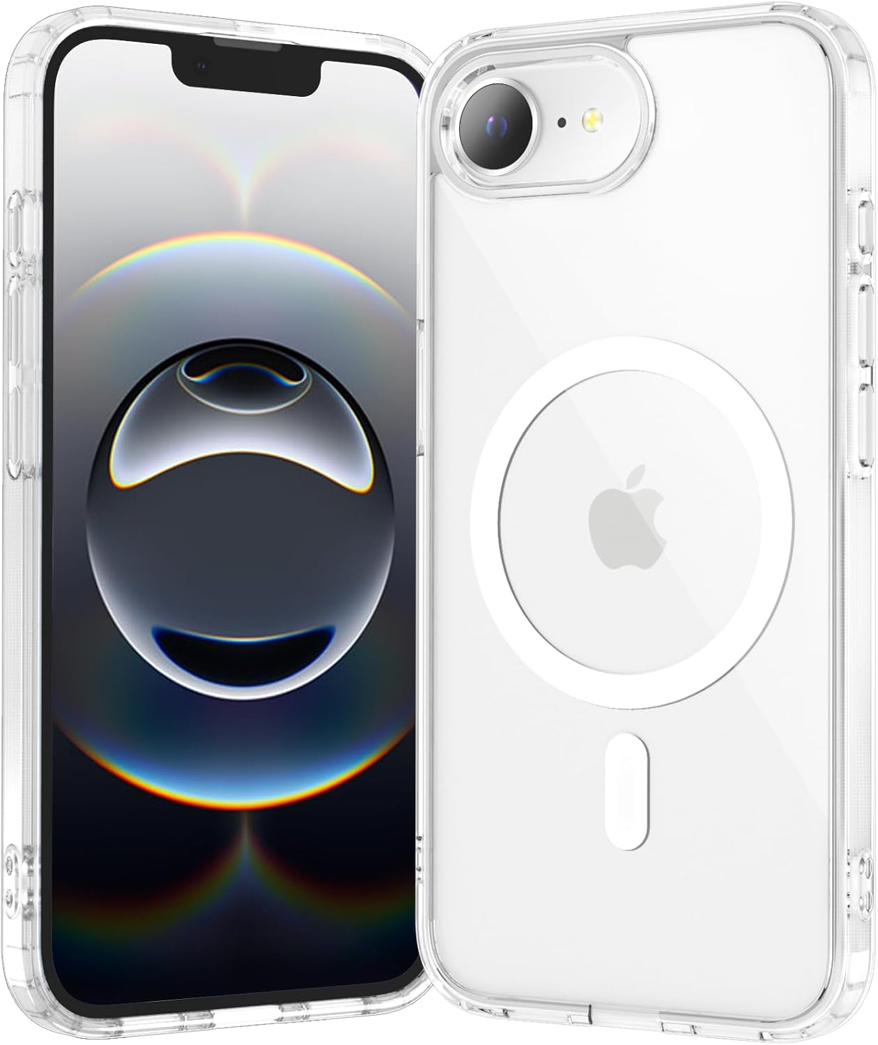 for Iphone 16E Case, [Compatible with Magsafe][Anti-Yellowing][Military-Grade Protection] Shockproof Slim Magnetic Phone Sleeve for Iphone 16E 6.1'', Clear TRUCK DRIVER