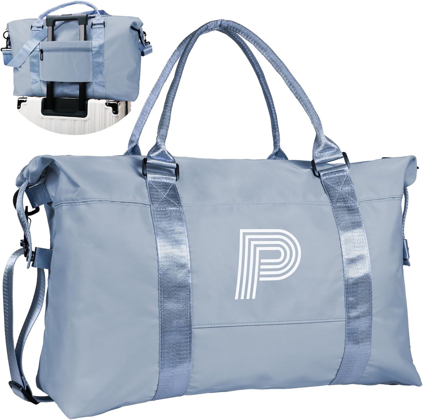 Gifts for Girls - 5 6 7 8 9 10 11 12 13 14 15 16 18 Year Old, Initial Travel Duffel Bag, Girl Personalized Bags, Kids Sports Bag, Monogram Overnight Bag for Kid, Gift for Friend (Letter B)