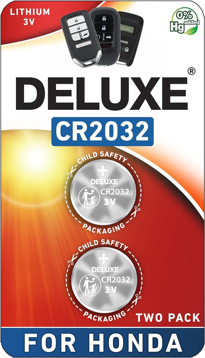 Key Fob Replacement Batteries for Honda (CRV Civic Accord Pilot Odyssey HRV Fit Passport Ridgeline Crosstour Insight Clarity CRZ) Smart Remote (Pack of 2) (Check Fitment Guide)