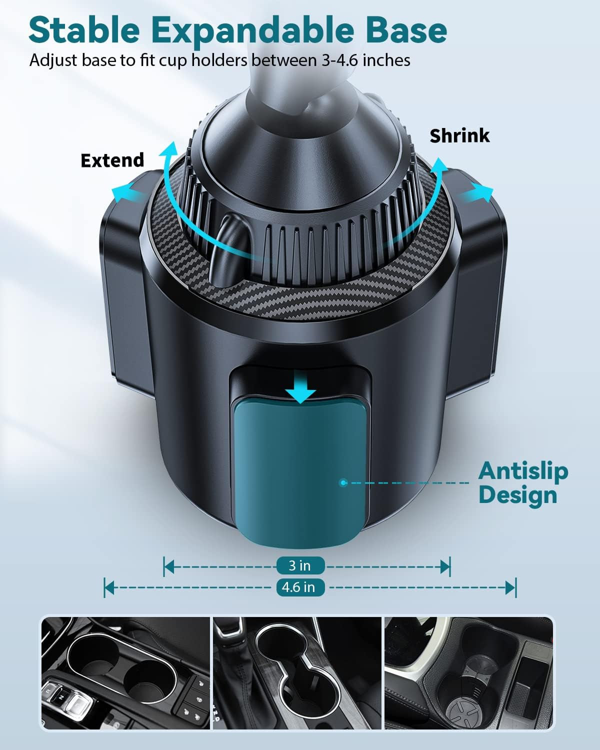 Magnetic Cup Holder Phone Mount for Magsafe, [Powerful Magnet] Flexible Tri-Pivot Cup Phone Holder for Car, Tesla, Truck, Suvs, Compatible with Iphone 16 15 14 13 12, Samsung and All Phones