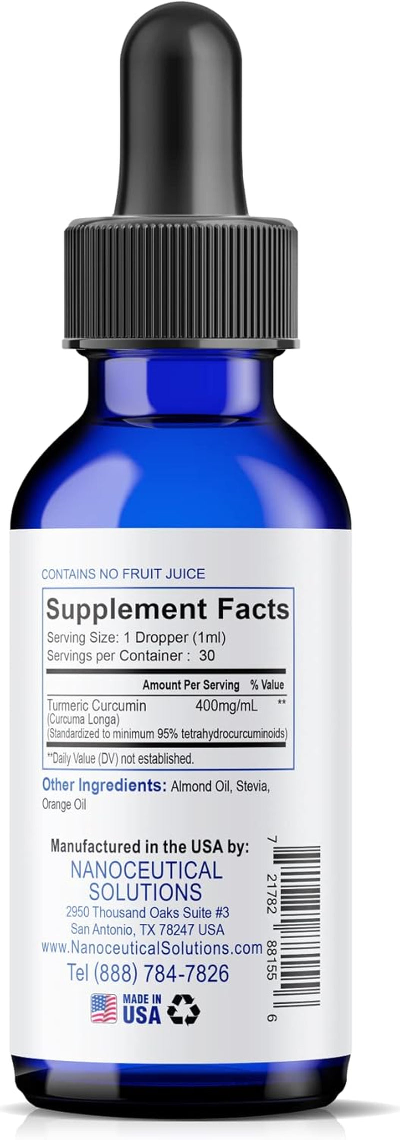 NANO TURMERIC CURCUMIN | Highly Bioavailable Nano Particles | Rapid Absorption | Organic Vegan Non-Gmo Curcuma Longa | Supports Joints, Digestive, Liver & Heart Health | Easy to Use, 30 Ml per Bottle. TLBH