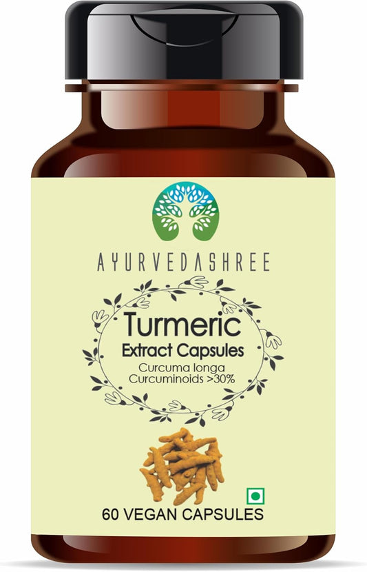 Turmeric Extract 500Mg - 60 Vegetarian Capsules | Haldi Extract | Curcuma Longa | All Natural | 100% Vegan | Gluten-Free | GMP Certified. TLBH