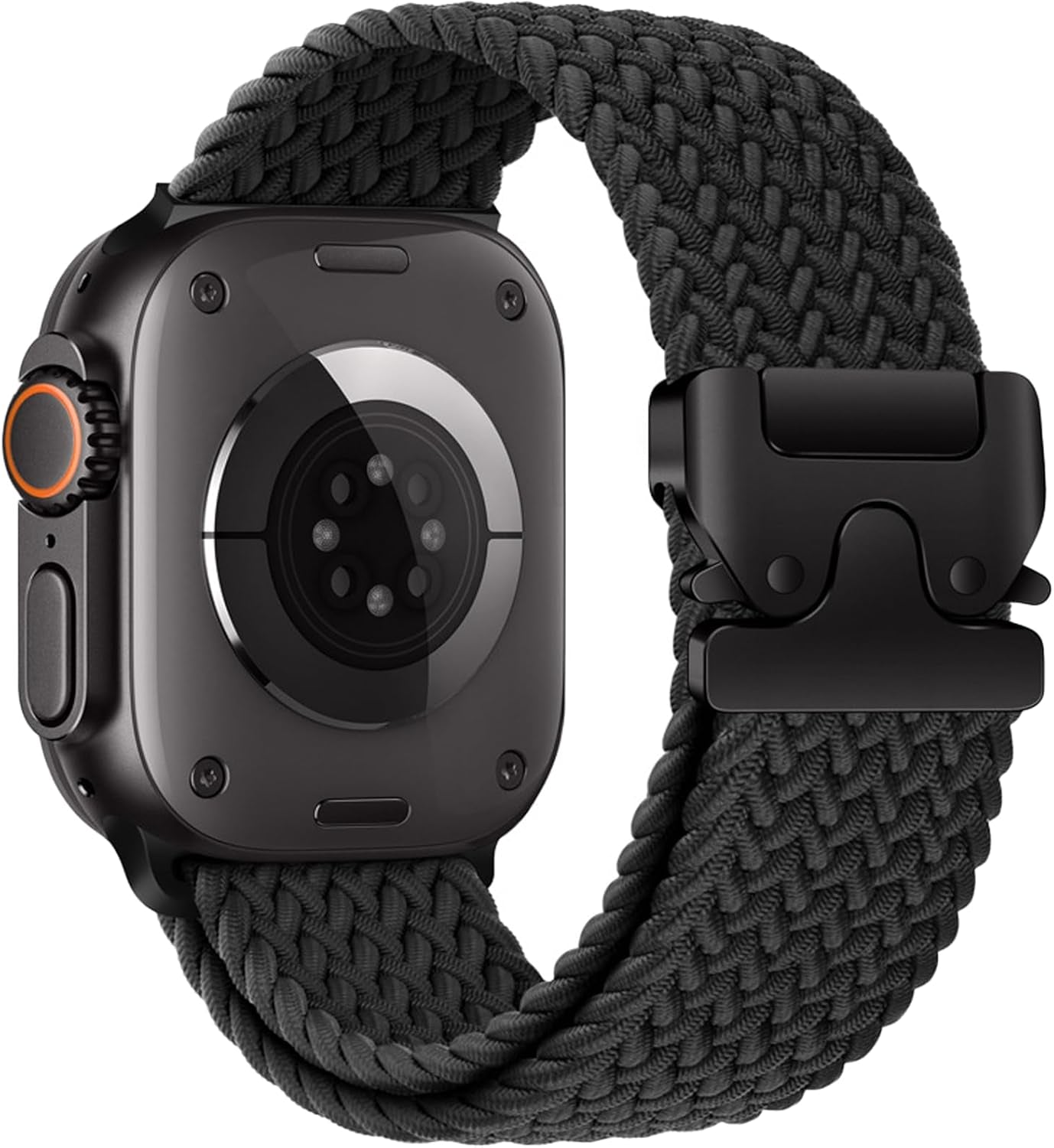 Braided Solo Loop for Apple Watch Ultra/2 Bands 49Mm 46Mm 45Mm 44Mm 42Mm Men/Women,Parachute Buckle Stretchy Elastic Nylon Sport Strap Wristband for Iwatch Bands Series 10 9 8 7 6 5 4 3 SE/2