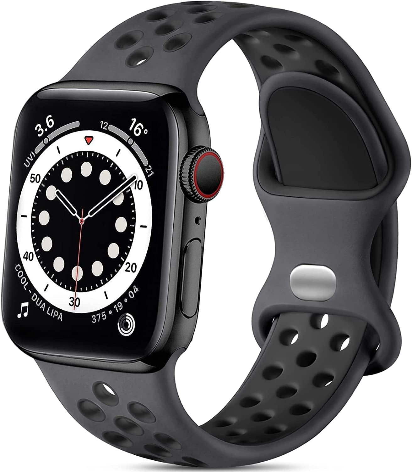 Sport Band Compatible with Apple Watch Band Ultra 49Mm 45Mm 44Mm 42Mm 41Mm 40Mm 38Mm for Men Women,Soft Silicone Breathable Strap Sport Band for Iwatch Ultra 2 SE Series 9 8 7 6 5 4 3 2 1