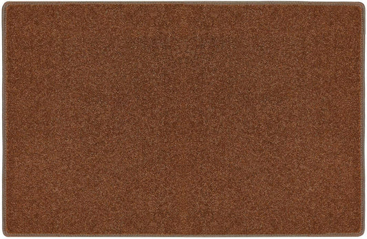 Carpet Stair Tread Landing Mat Tape Free Self Adhesive Non Slip Skid Resistant Indoor Doormat Area Rug Floor Mat for Kitchen Bathroom Workstations Washable Rectangle 2' X 3' (Brown)