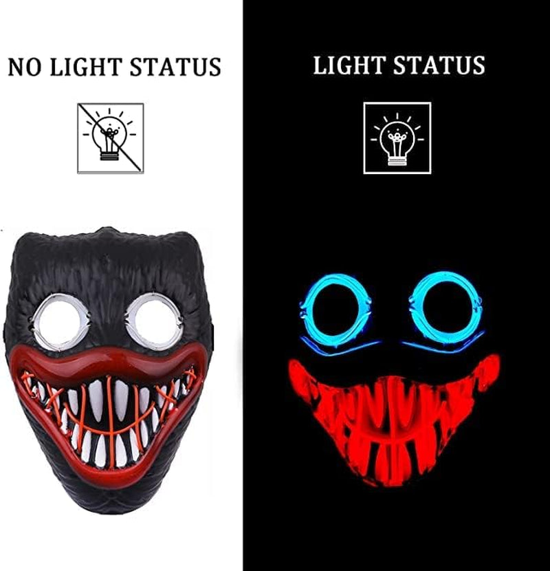 Halloween 2022 New Scary Mask LED Lighting Mask for Festive Cosplay Halloween Costume Masquerade Party, Carnival, Gift