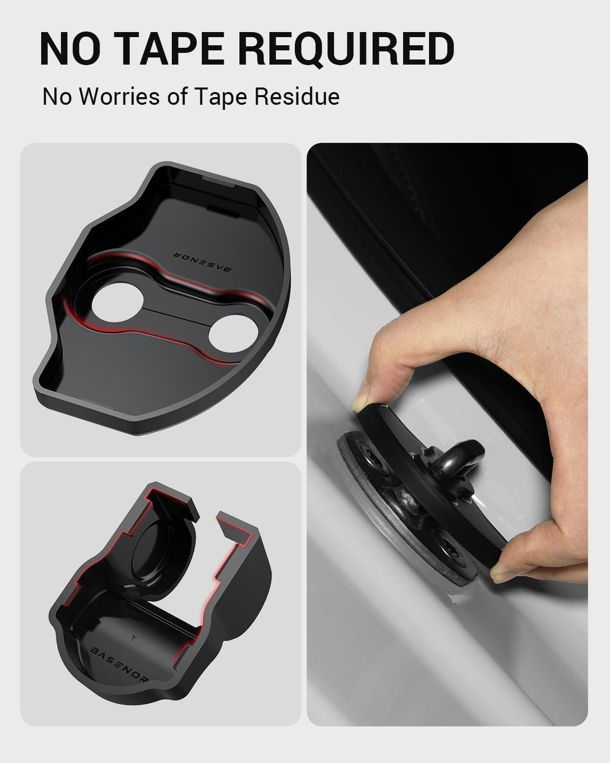 2017-2025 Tesla Model 3 Model Y Door Lock Cover Protector [Carbon Edition] [No Tape Requried], Anti-Scratch Door Striker Latches Sill Stopper Covers for Model 3 Model Y Set of 8