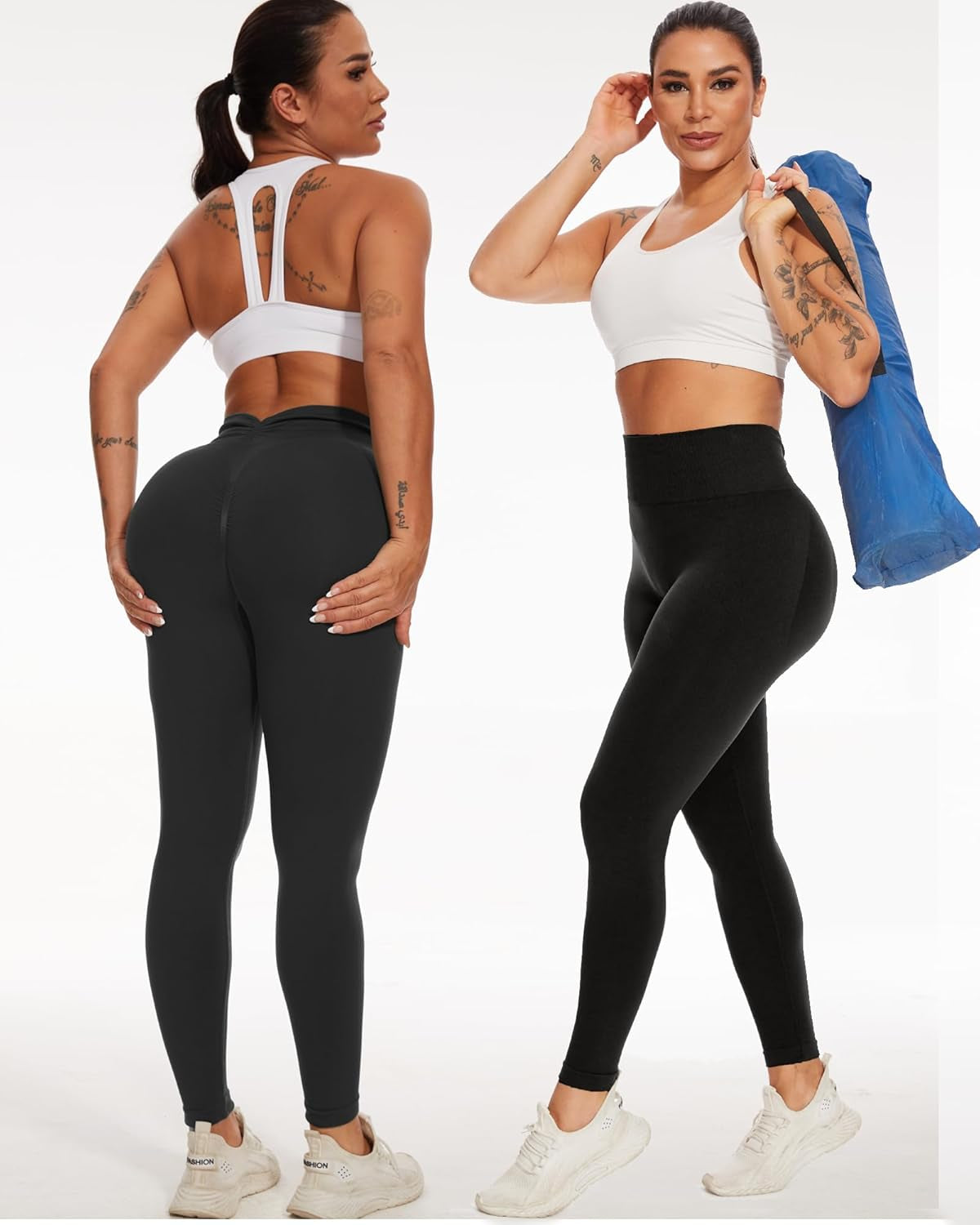 V Back Scrunch Butt Leggings for Women Butt Lifting Workout Leggings High Waisted Yoga Pants Booty Gym Tights