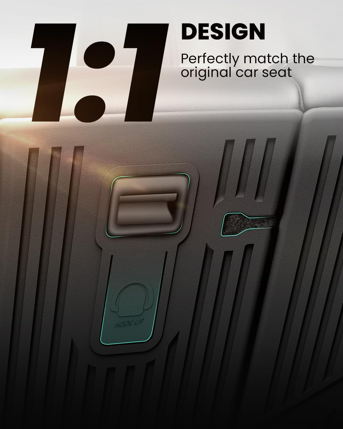 Rear Back Seat Protector Fit for Tesla Model Y 2020-2024, TPE Second Row Seats Back Cover, Waterproof Backrest Mats Accessories, 3 PCS