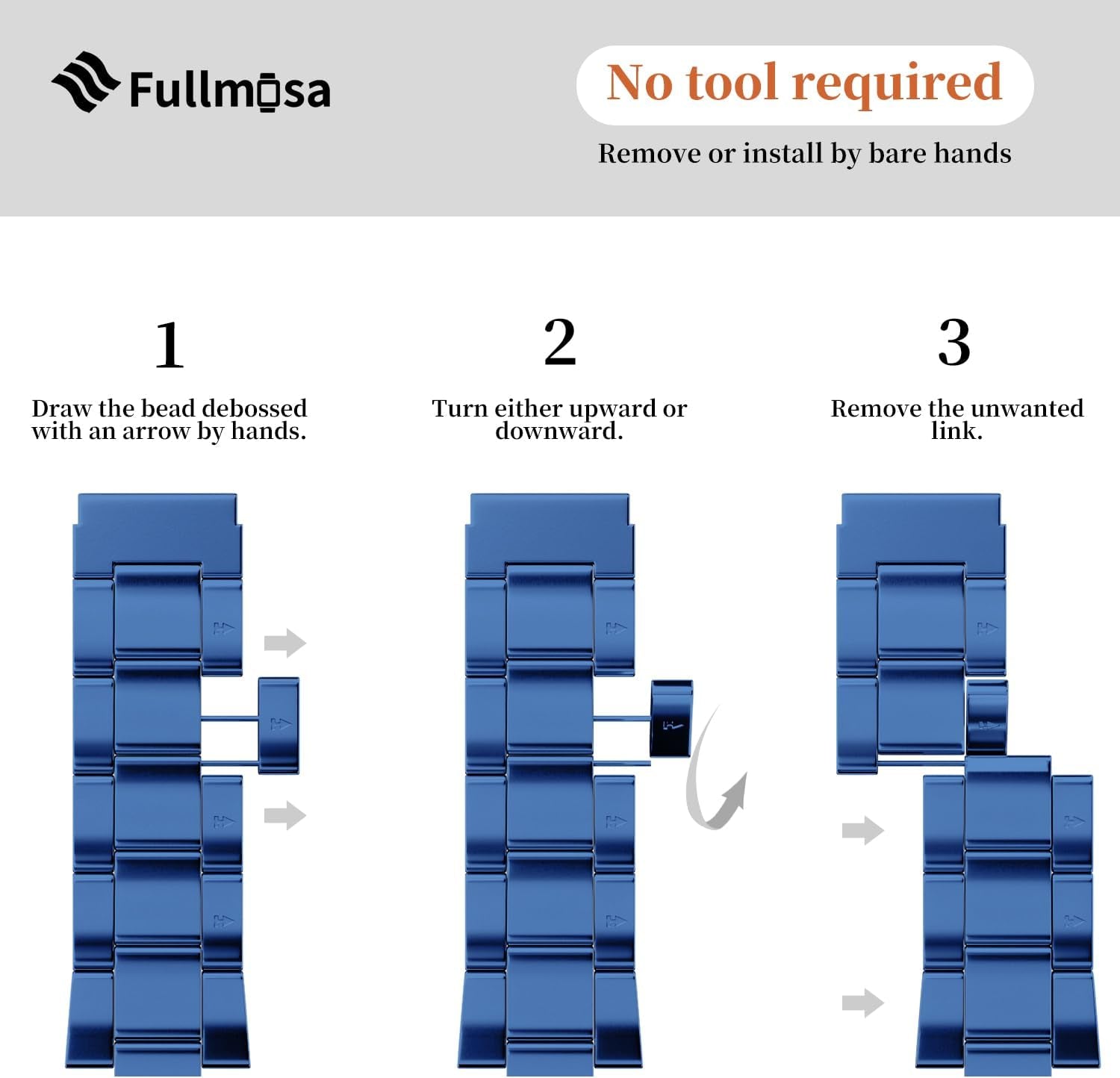 No Tools Needed Compatible Apple Watch Bands 41Mm 40Mm 38Mm,Slim Metal Link Wristband with Case for Iwatch Series 9/8/7/6/5/4/3/2/1/Se2/Se,Blue