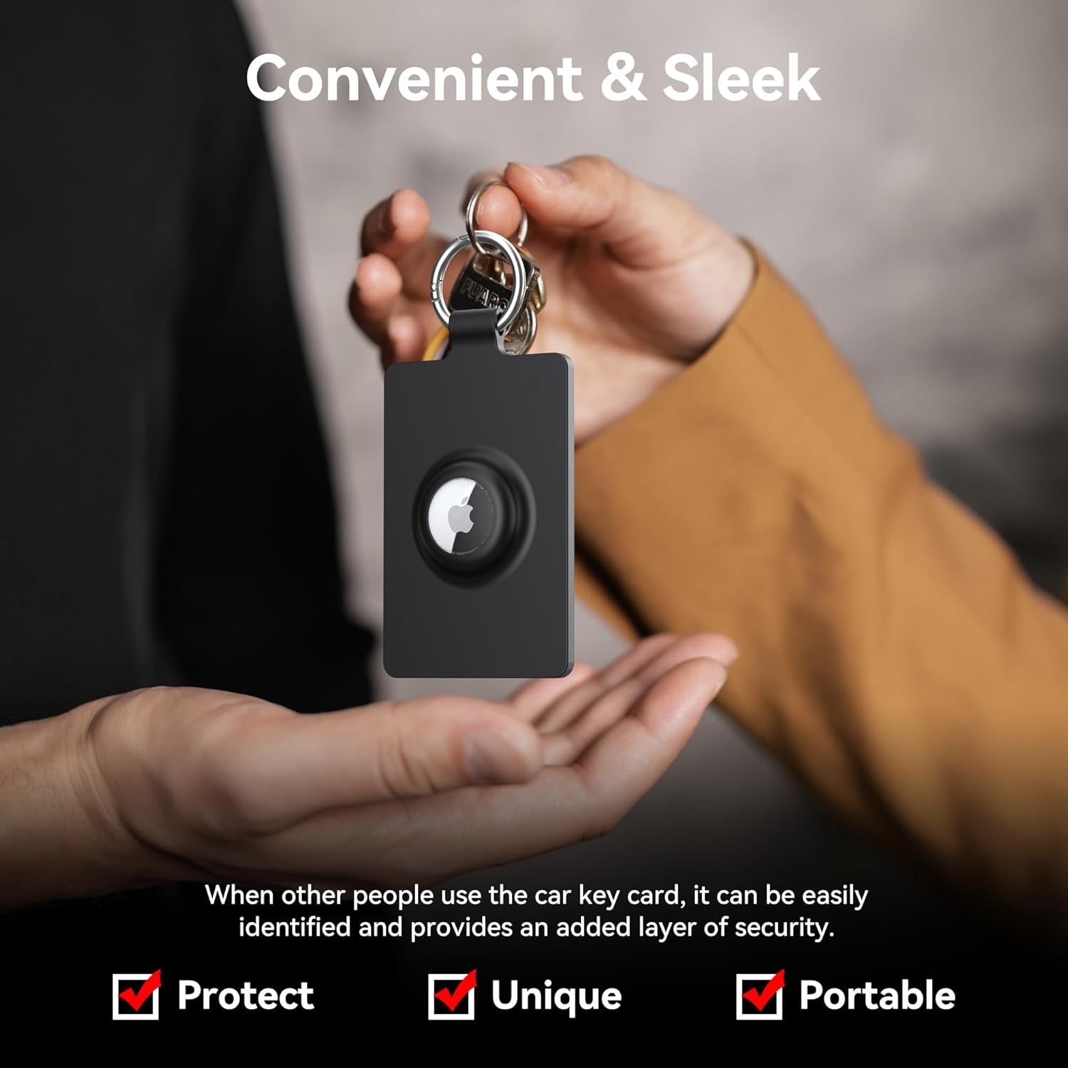 Card Holder for Tesla Keycard with Airtag, Soft Silicone Key Card Protective Case Cover for Tesla Model 3 Y S X, Key Holder with Keychain Key Rings - 1 Pack