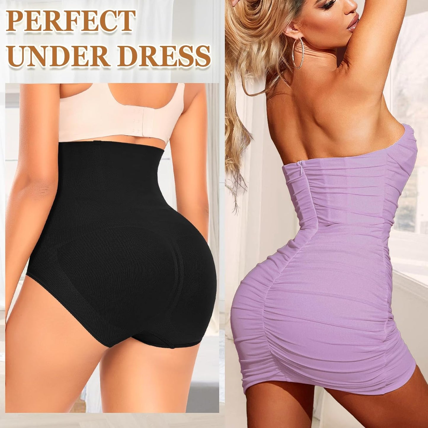 Tummy Control Shapewear Panties for Women Seamless High Waist Shaping Body Shaper Girdle Underwear