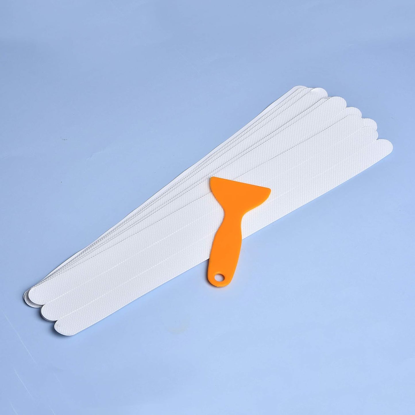 Bathtub Non Slip Stickers, 24 PCS anti Slip Adhesive Shower Treads with Scraper for Bath, Tub, Shower, Pool, Stairs, Ladders, Kitchen, 15’’