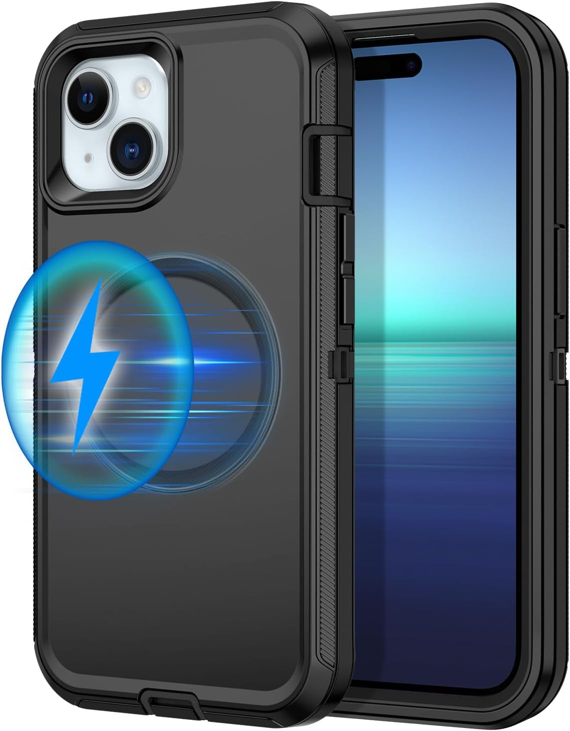 For Iphone 16E Case [Compatible with Magsafe] Shockproof 3-Layer Full Body Protection [Without Screen Protector] Rugged Heavy Duty Cover Case for Apple Iphone 16E 6.1",Turquoise