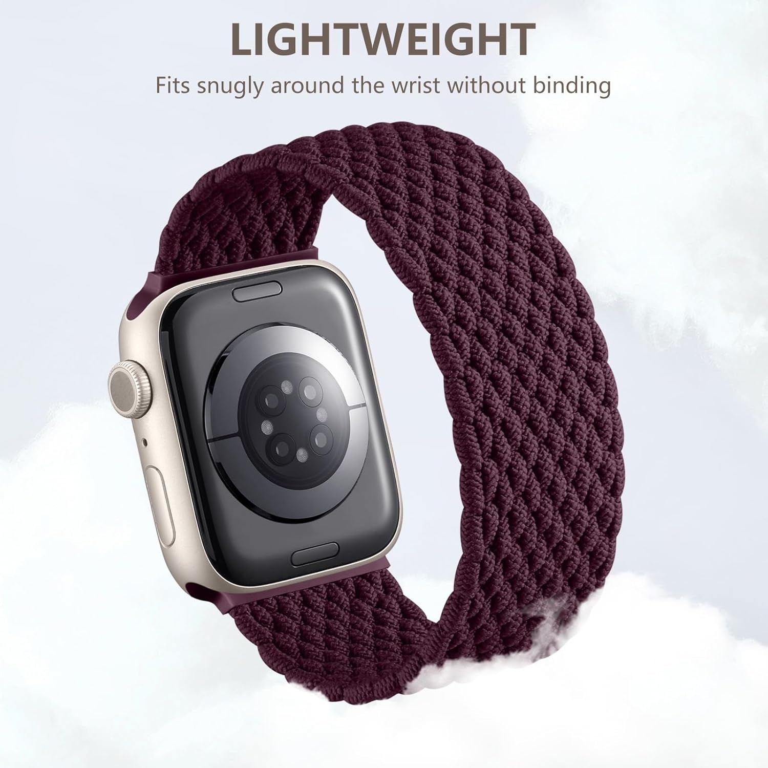 Braided Solo Loop Compatible with Apple Watch Band 38Mm 40Mm 41Mm 42Mm 44Mm 45Mm 49Mm for Women Men,Stretchy Nylon Sport Elastic Strap for Iwatch Bands Series 9 8 7 6 5 4 3 2 1 SE Ultra/Ultra 2