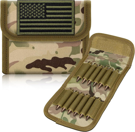 Tactical Molle Outdoor 12 round Rifle Ammo Bag Foldable Utility Hunting Rifle Magazine Pouch 12 Rifle Bullets Cartridge Holder