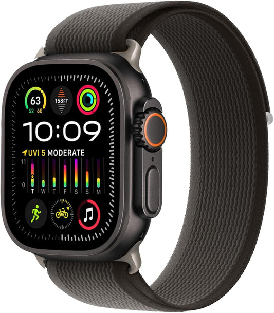 Trail Loop Nylon Band - Compatible with Apple Watch Ultra 2 Band/Ultra Band 49Mm 45Mm 44Mm Men Women, Braided Elastic Weave Sport Strap for Iwatch Ultra 2, Iwatch Ultra Series 10 46Mm SE/9/8/7/6/5/4