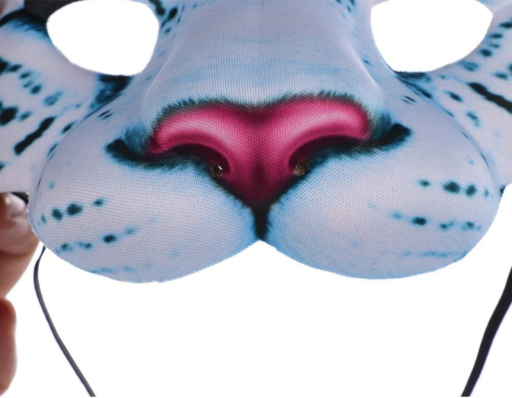 Halloween Leopard Half Face Masquerade Masks Animal for Halloween Carnival Party Dress up Costume Props