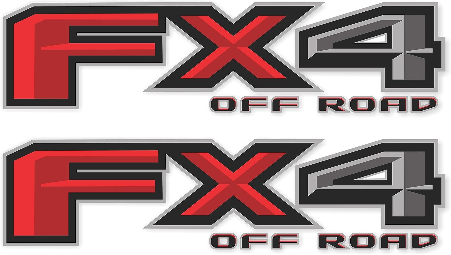 FX4 off Road Decal Replacement Sticker F150 Bedside F Truck Super Duty F250 F350 F450 (2015-2018) (Premium Series (Black and Metallic Finish))
