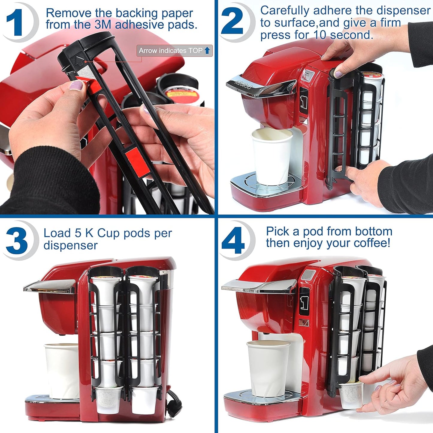 K Cup Holders, Coffee Pod Holders for Keurig, Kcup Holders, Space Saving K Pod Storage | Organizer, Perfect for Counters Small Space