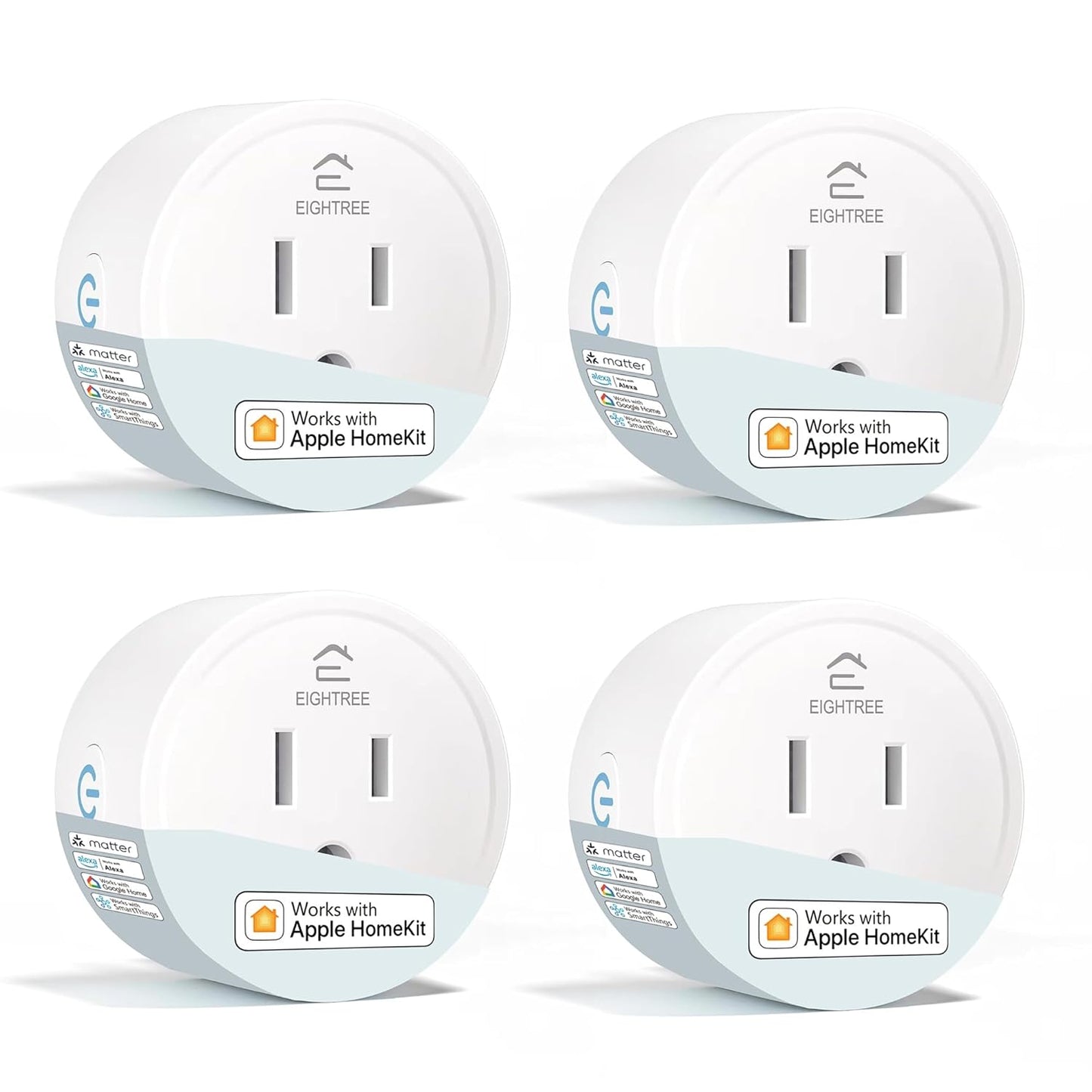 Smart Plug, Smart Plugs That Work with Alexa and Google Home, Compatible with Smartthings, Smart Outlet with Wifi Remote Control and Timer Function, 2.4Ghz Wi-Fi Only, 4 Packs