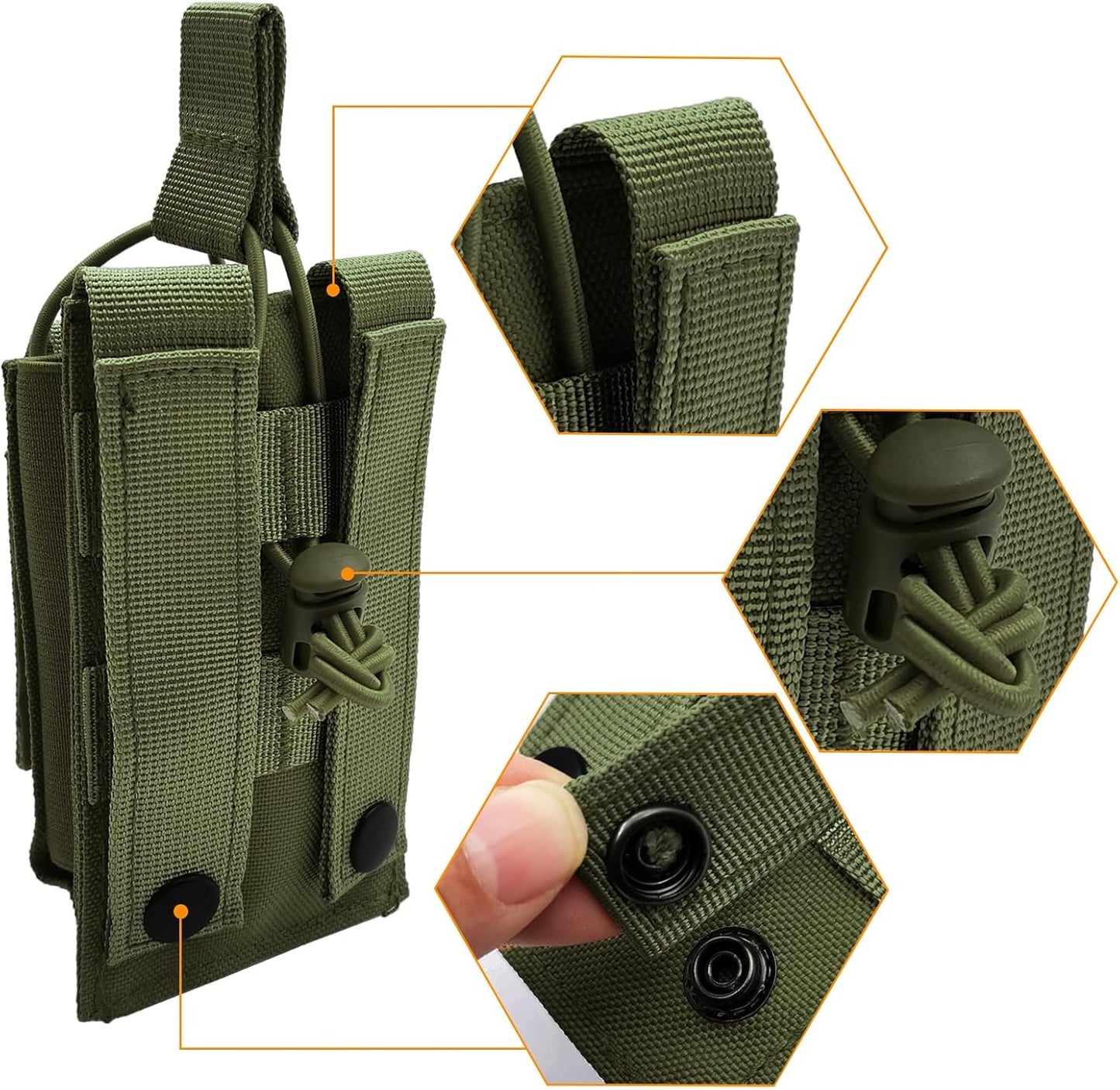 Tactical Molle Mag Pouch,Open Top Single/Double/Triple Stacker Magazine Pouch Holder,Rifle & Pistol Mag Pouch for M4 M14 M16 AK AR