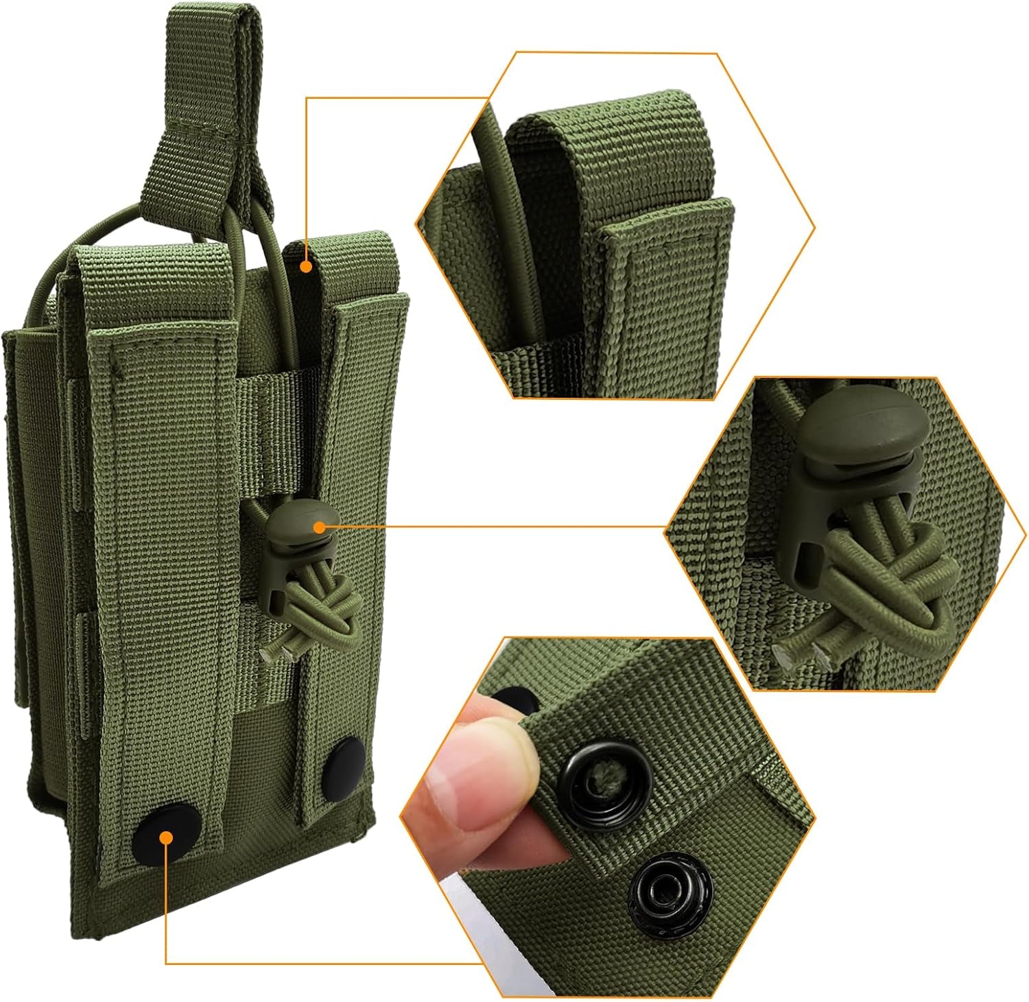 Tactical Molle Mag Pouch,Open Top Single/Double/Triple Stacker Magazine Pouch Holder,Rifle & Pistol Mag Pouch for M4 M14 M16 AK AR