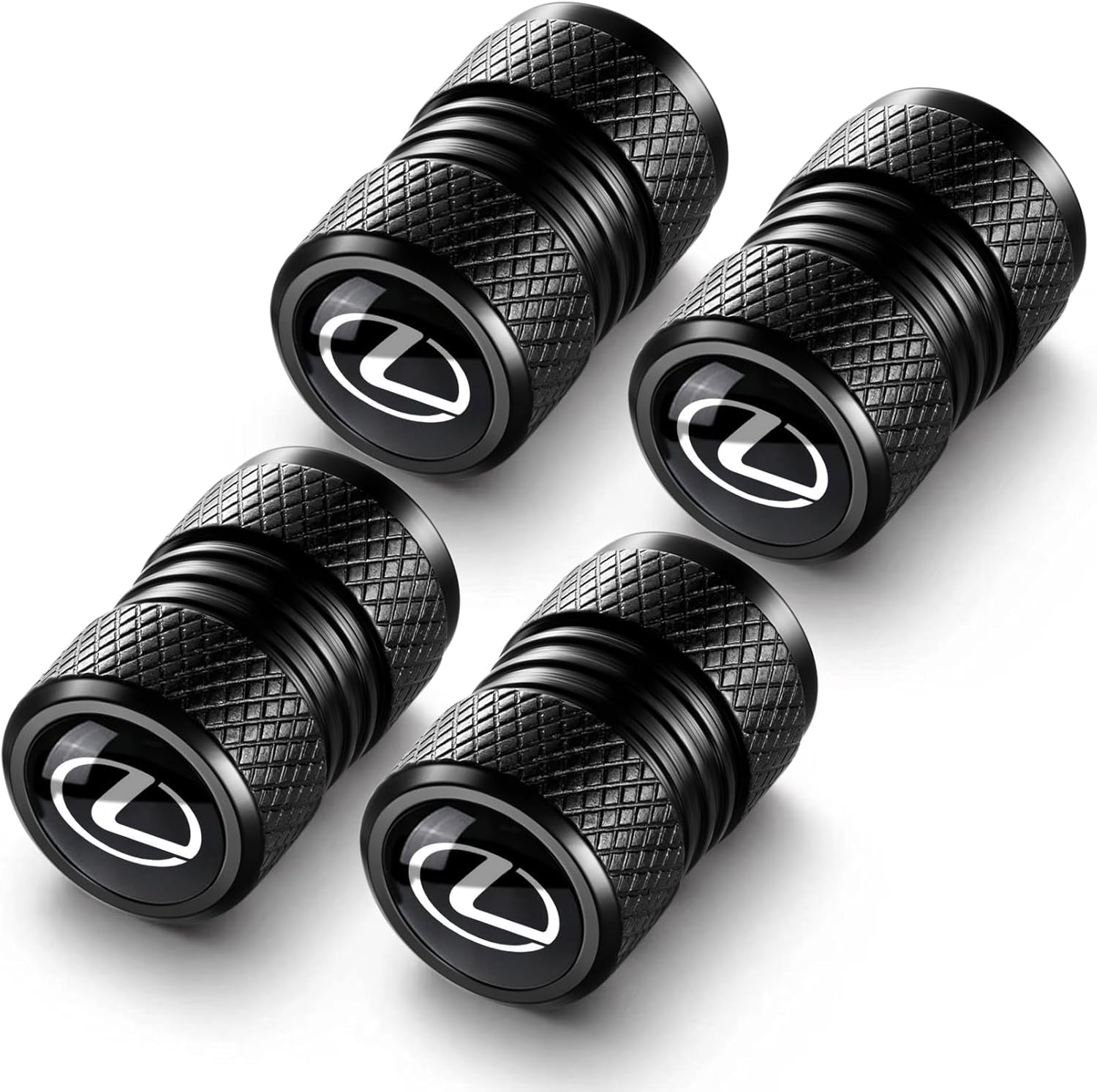 Tire Valve Stem Cap Cover for Honda Accord Civic CR-V Pilot Odyssey EX EX-L Tire Valve Caps Car Accessories 4 PCS Black