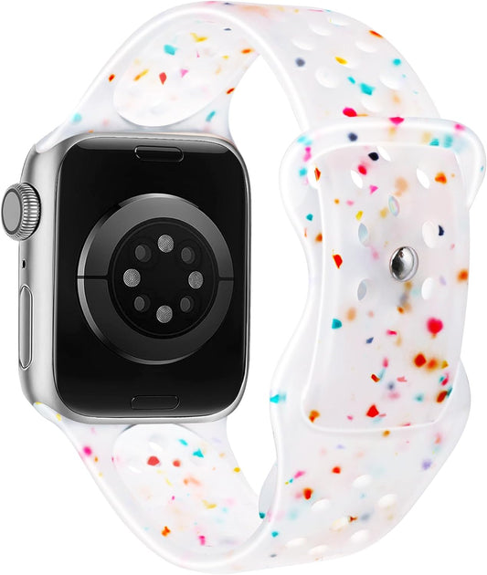 Sport Band Compatible with Apple Watch Band 38Mm 40Mm 41Mm 42Mm 44Mm 45Mm 49Mm for Women Men, Made from Recycled Plastic - Soft Breathable Strap for Iwatch Series SE 9 8 7 6 5 4 3 2 1 Ultra 1 2