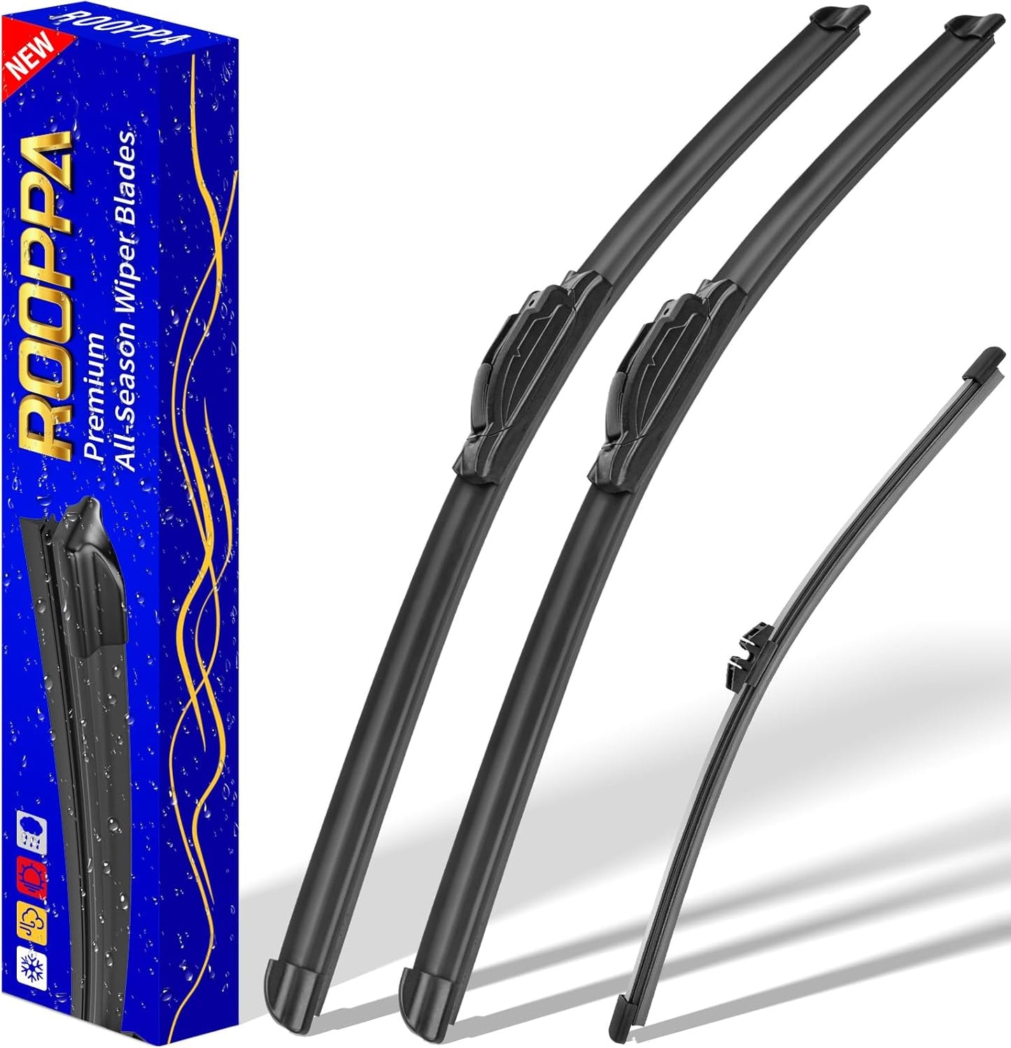3 Wipers Replacement for 2012-2016 Honda CRV CR-V, Windshield Wiper Blades Original Equipment Replacement - 26"/16"/13" (Set of 3) U/J HOOK